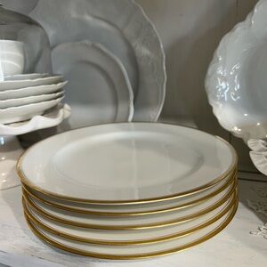 Haviland White and Gold Dinnerware Set